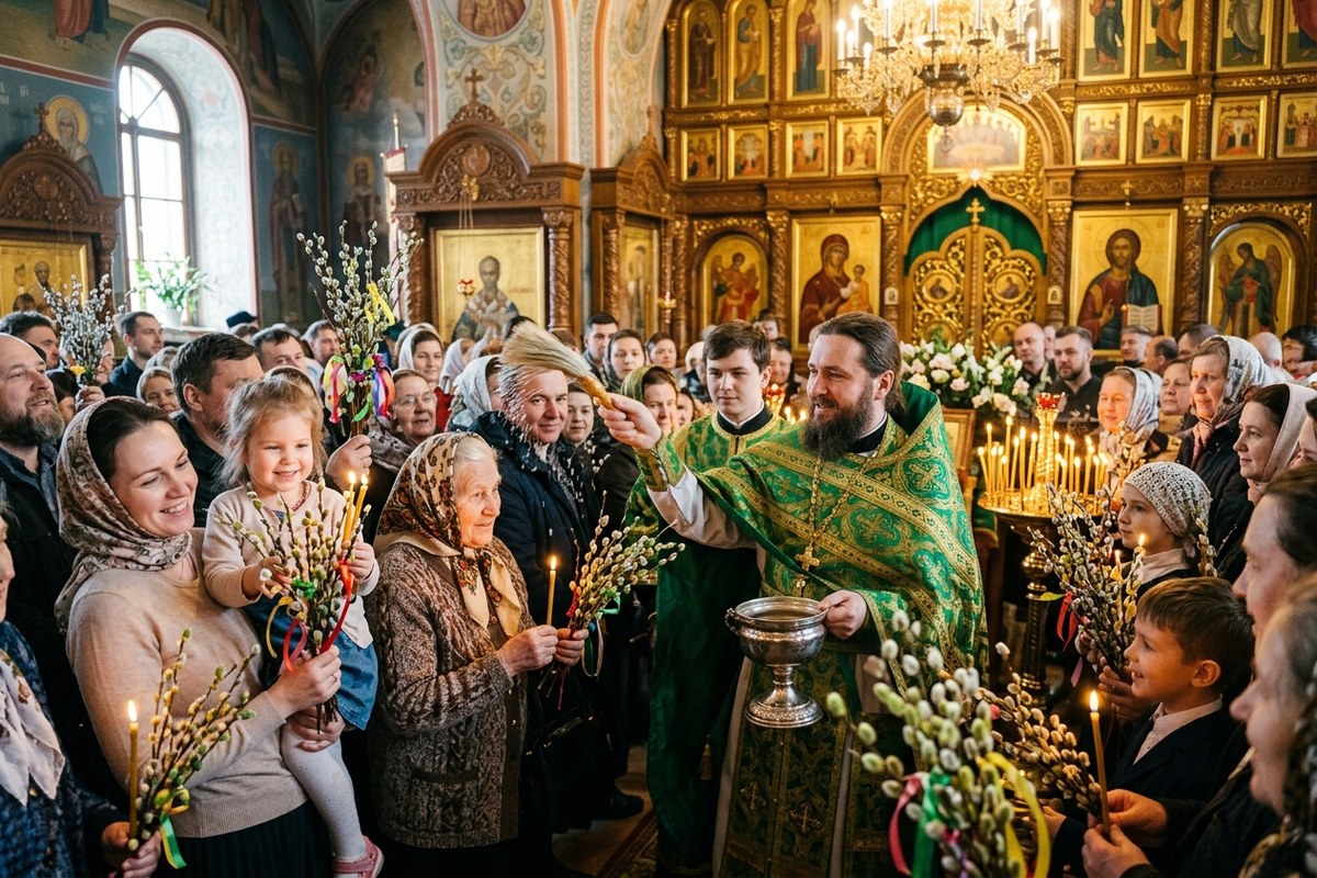 Вход Господень в Иерусалим (Вербное воскресенье): ветви вербы и шествие на Крест