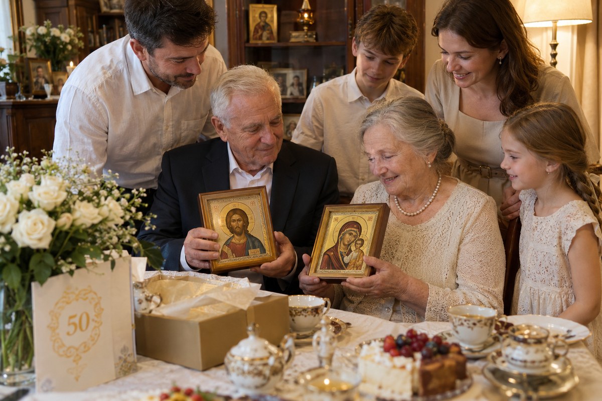 Какую икону подарить на золотую свадьбу (50 лет брака) родителям, бабушке и дедушке