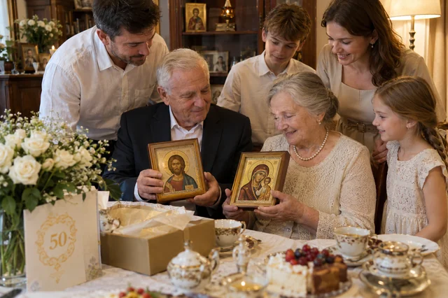 Какую икону подарить на золотую свадьбу (50 лет брака) родителям, бабушке и дедушке