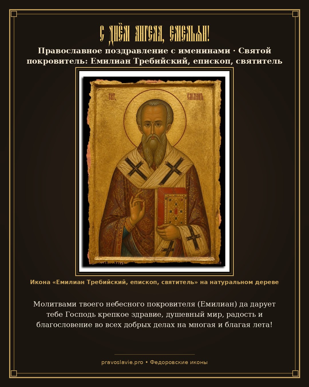 С Днём Ангела, Емельян!