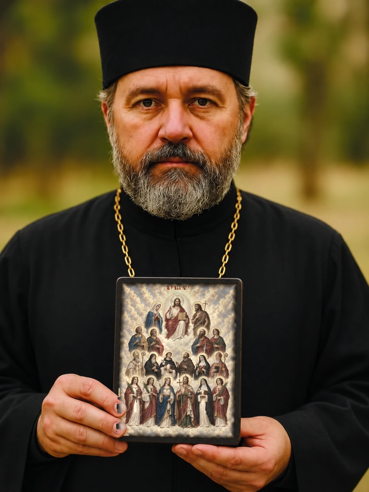 Собор всех святых — храмовая живопись · потёртое золото — фото 2