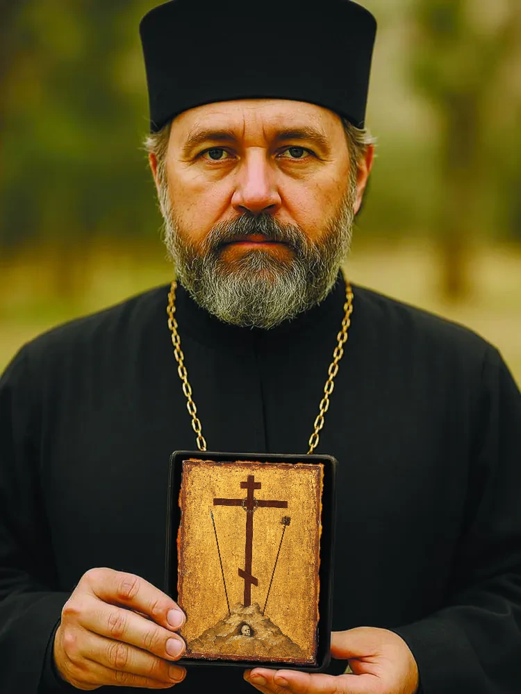 Голгофский крест (Голгофа) — В руках мастера (малый формат 10×12 см)