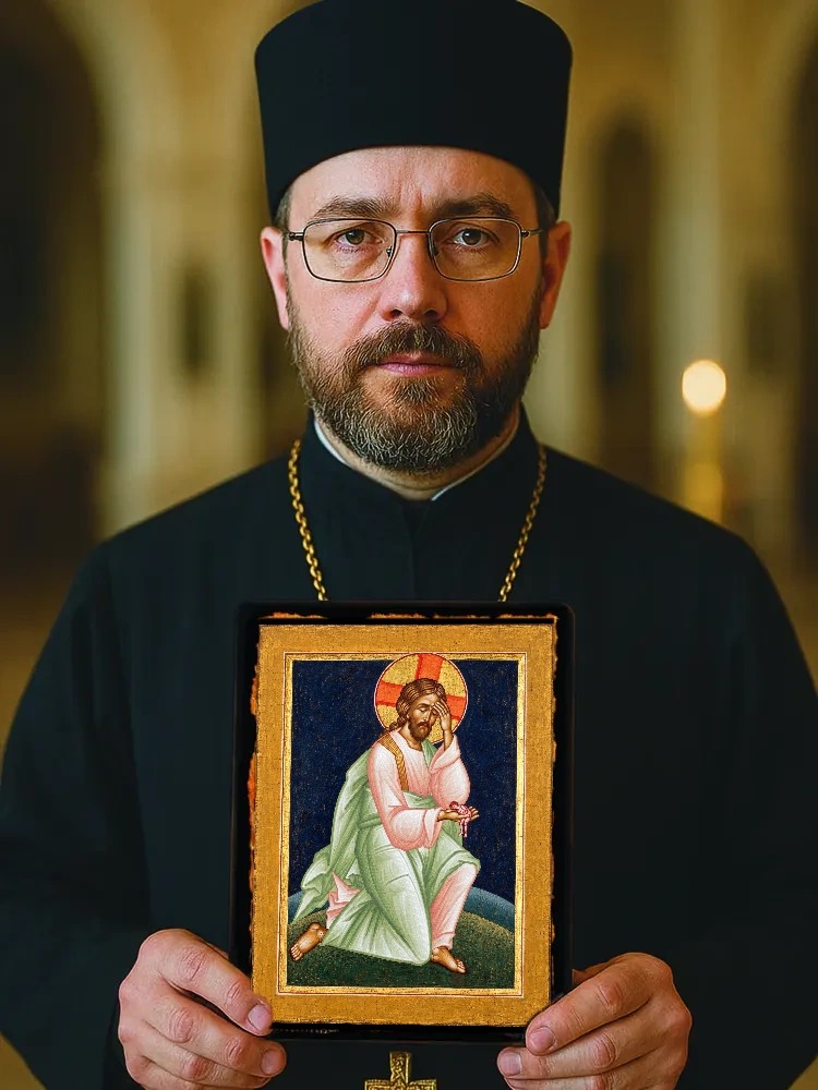Плач Иисуса Христа об абортах — Большой храмовый и подарочный формат 30×40 см