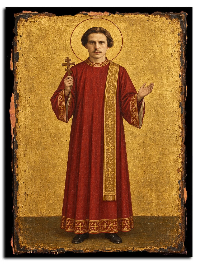 Александр Медведев — икона на дереве