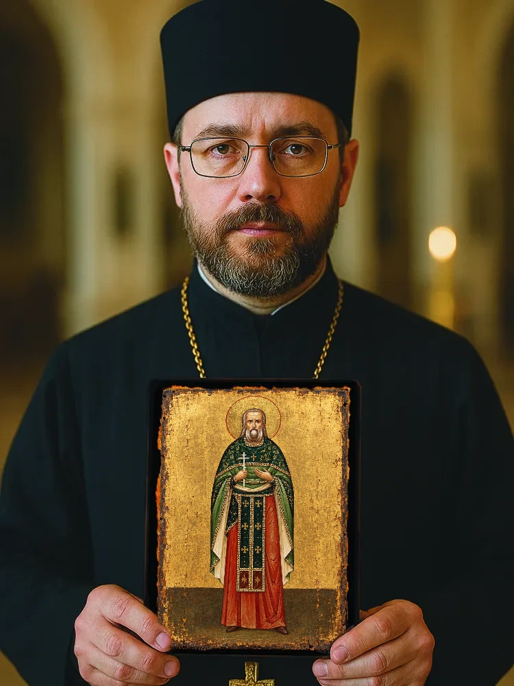 Александр Миропольский, священномученик — Большой храмовый и подарочный формат 30×40 см