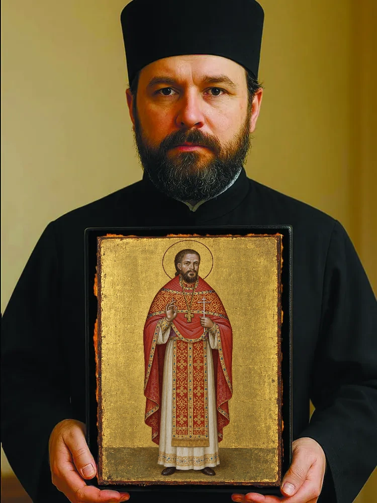 Алексий Скворцов — Резной оборот с крестом «Спаси и сохрани»