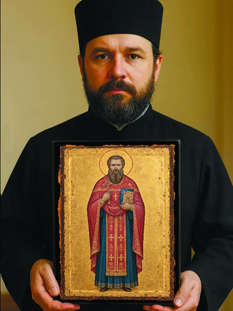 Алексий Стабников, пресвитер — Резной оборот с крестом «Спаси и сохрани»