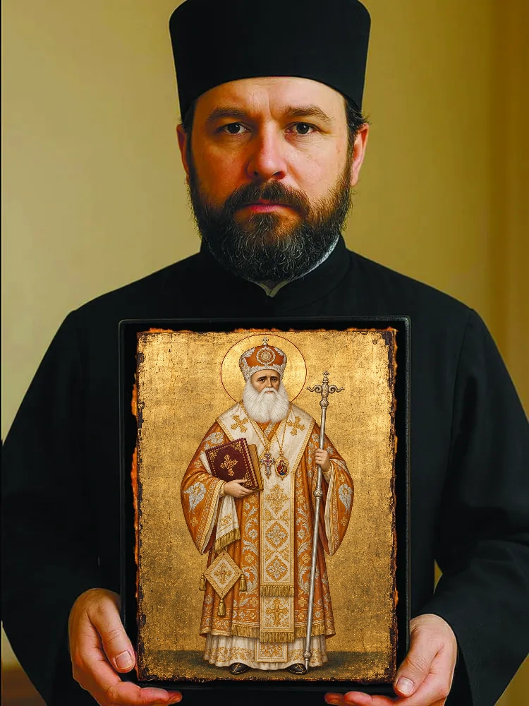 Андрей Шагуна, митрополит Трансильванский — Резной оборот с крестом «Спаси и сохрани»