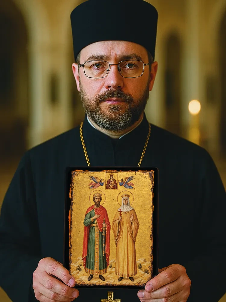 Вячеслав и Людмила — Большой храмовый и подарочный формат 30×40 см