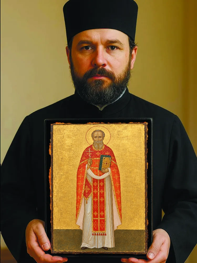Григорий Воинов, пресвитер — Резной оборот с крестом «Спаси и сохрани»