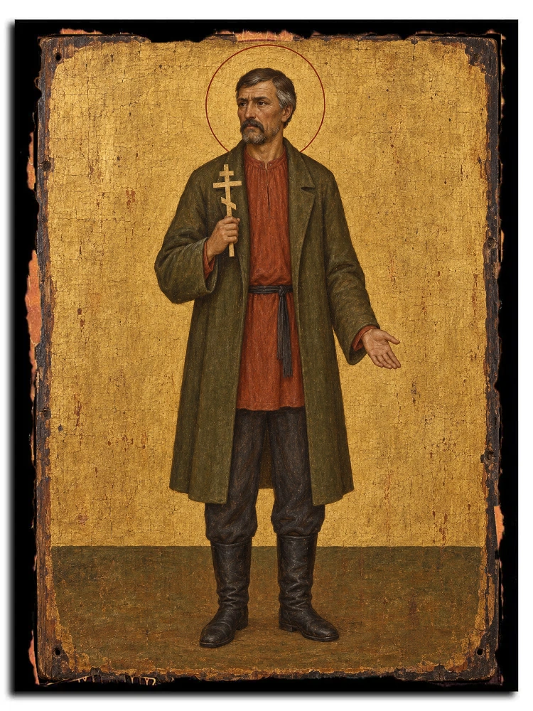 Иоанн Ломакин — икона на дереве