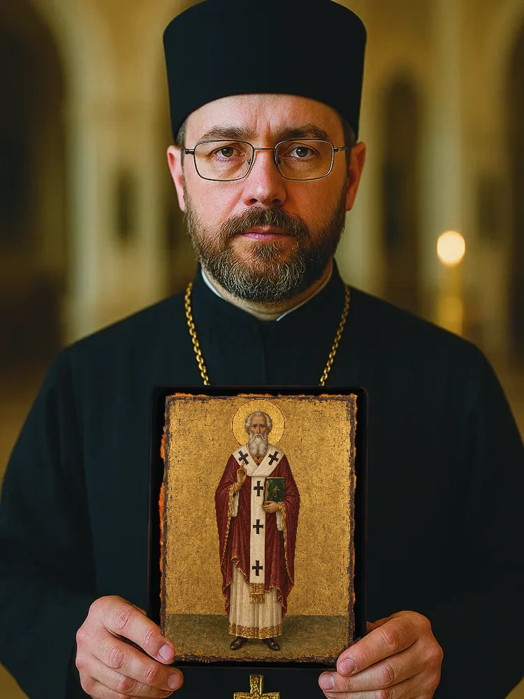 Корнут Никомидийский (Иконийский), епископ — Большой храмовый и подарочный формат 30×40 см