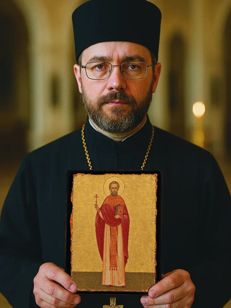 Священномученик Алексий Тютюнов, пресвитер — Большой храмовый и подарочный формат 30×40 см