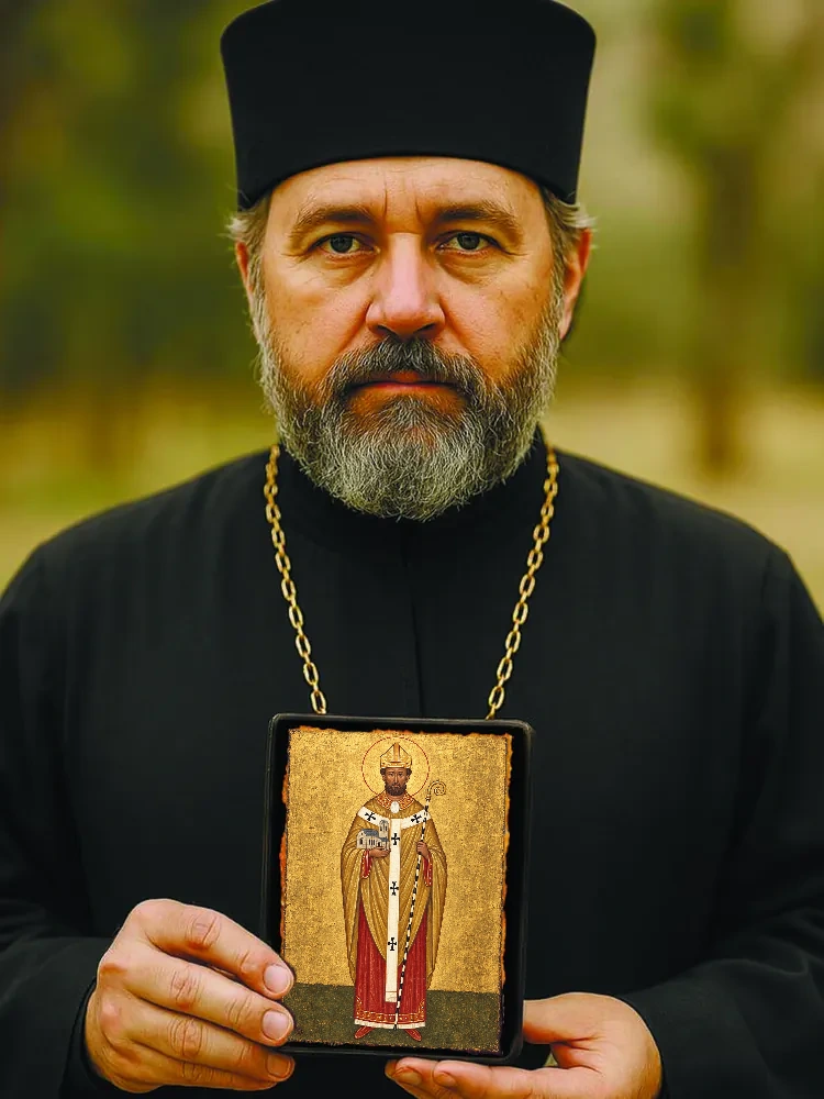 Святитель Августин, архиепископ Кентерберийский — В руках мастера (малый формат 10×12 см)