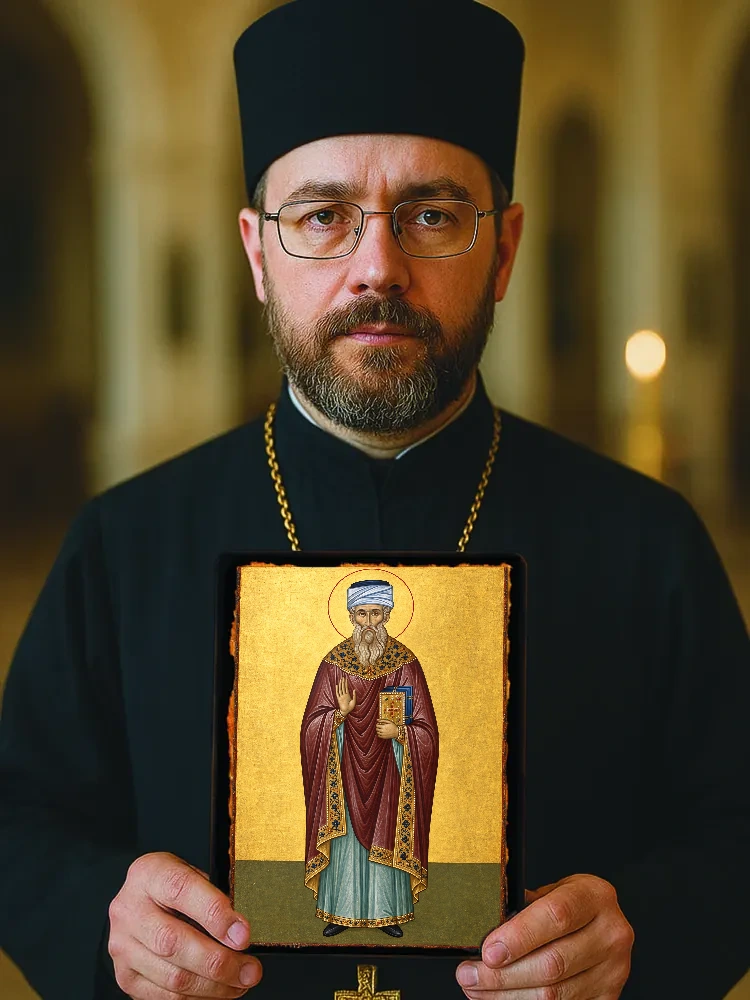 Священномученик Иосиф Дамаскин — Большой храмовый и подарочный формат 30×40 см