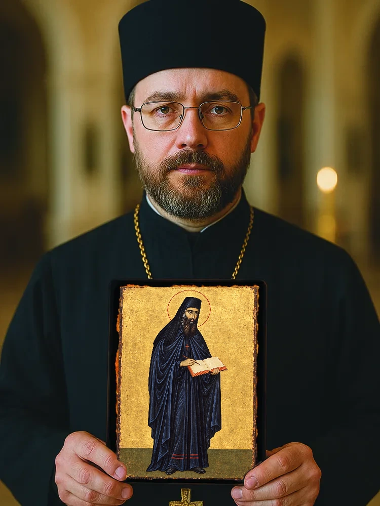 Преподобный Иоанн Новый Хозевит (Яков) — Большой храмовый и подарочный формат 30×40 см