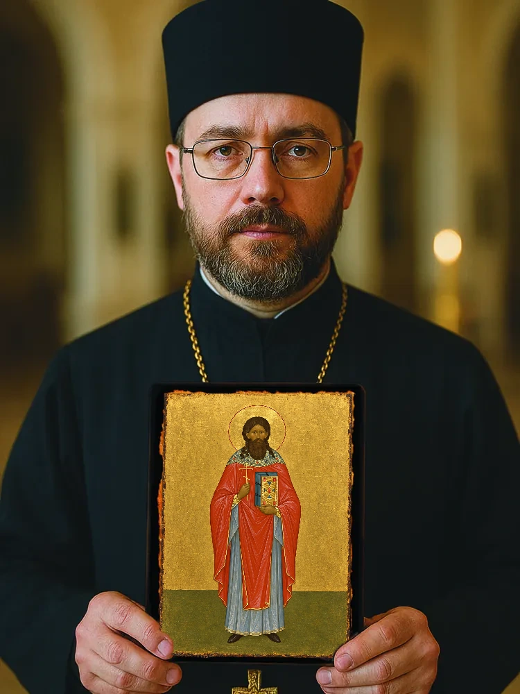 Священномученик Григорий Златорунский, священник — Большой храмовый и подарочный формат 30×40 см