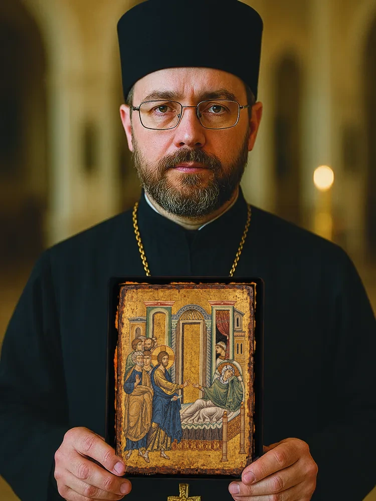 Исцеление тёщи Петра — Большой храмовый и подарочный формат 30×40 см
