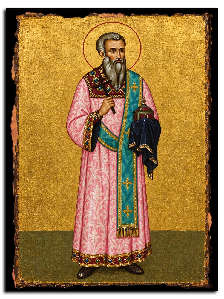 Икона «Священномученик Никифор (Кантакузин), архидиакон, патриарший экзарх» на дереве