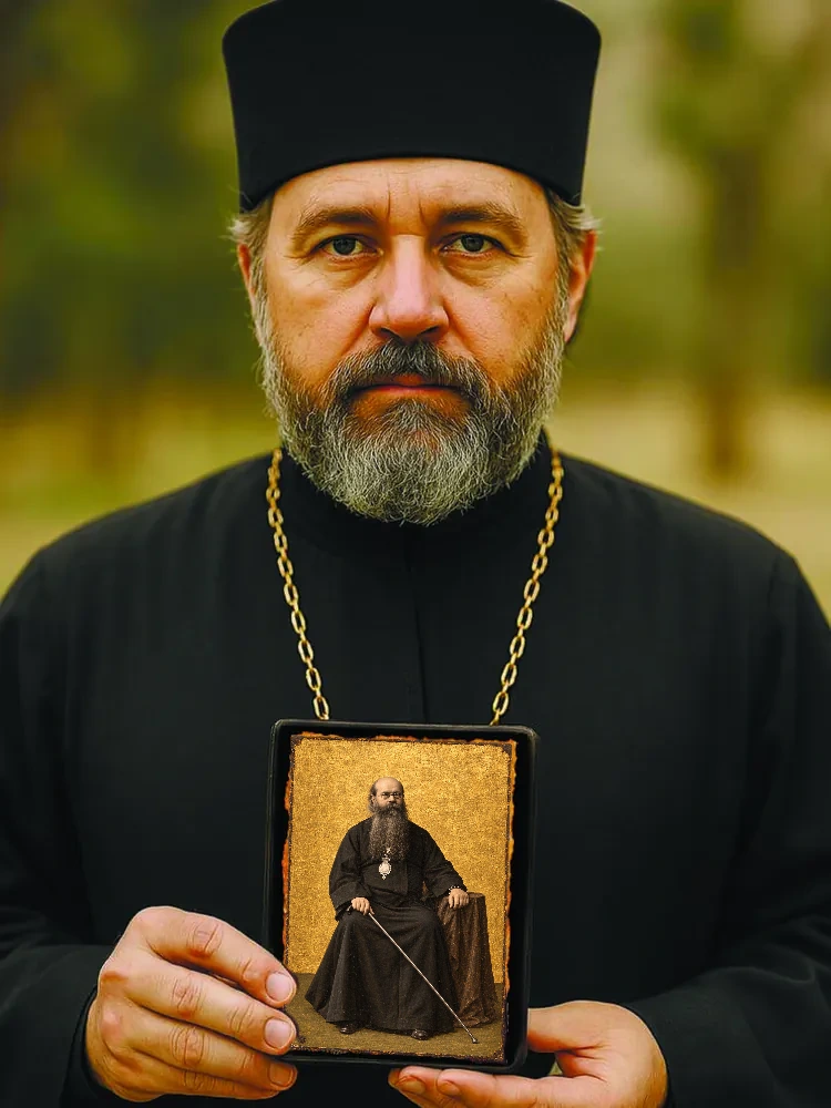 Архиепископ Иннокентий (Ястребов), Астраханский — памятный образ — В руках мастера (малый формат 10×12 см)