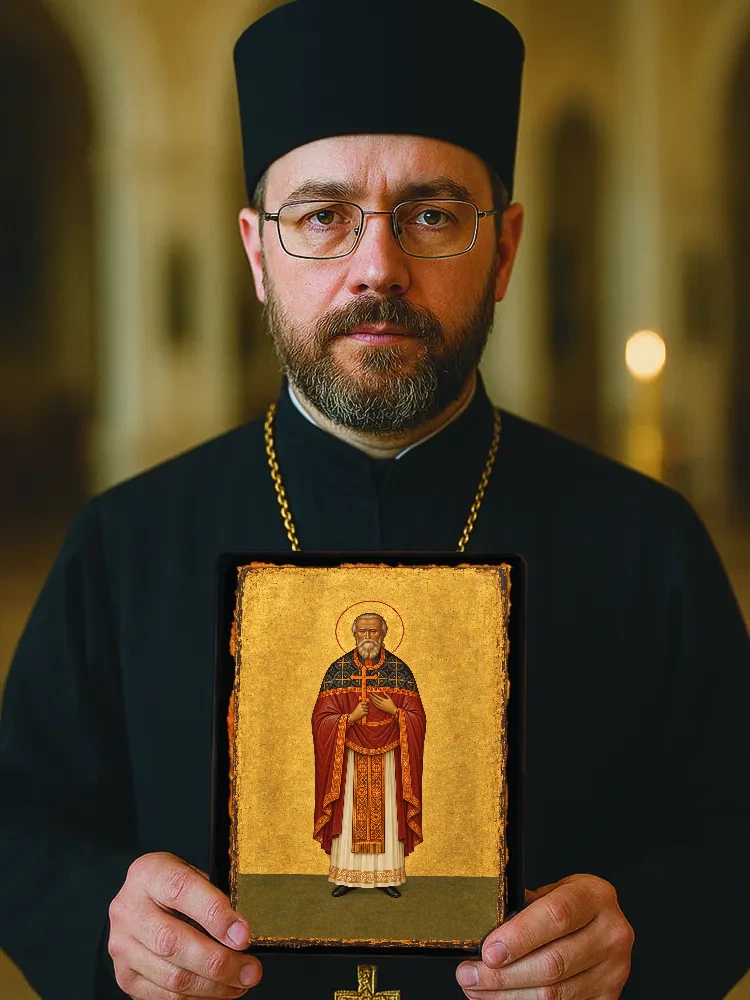 Священномученик Сергий Бондаренко — Большой храмовый и подарочный формат 30×40 см