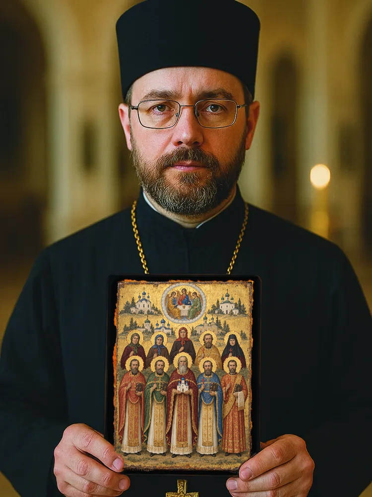 Собор новомучеников и исповедников Егорьевских — Большой храмовый и подарочный формат 30×40 см