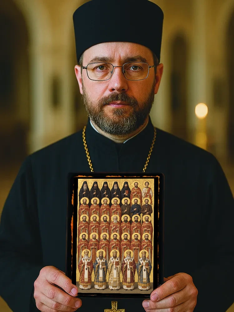 Собор новомучеников и исповедников Слободского края — Большой храмовый и подарочный формат 30×40 см