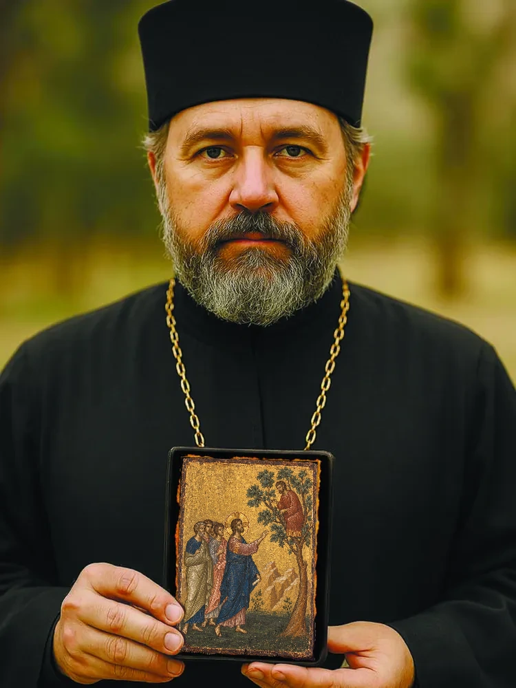Христос и Закхей (Спасение мытаря Закхея) — В руках мастера (малый формат 10×12 см)