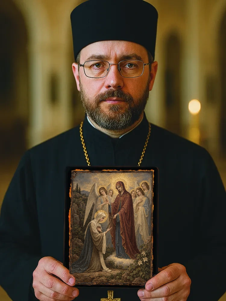 Явление Богородицы равноапостольной Нине — Большой храмовый и подарочный формат 30×40 см
