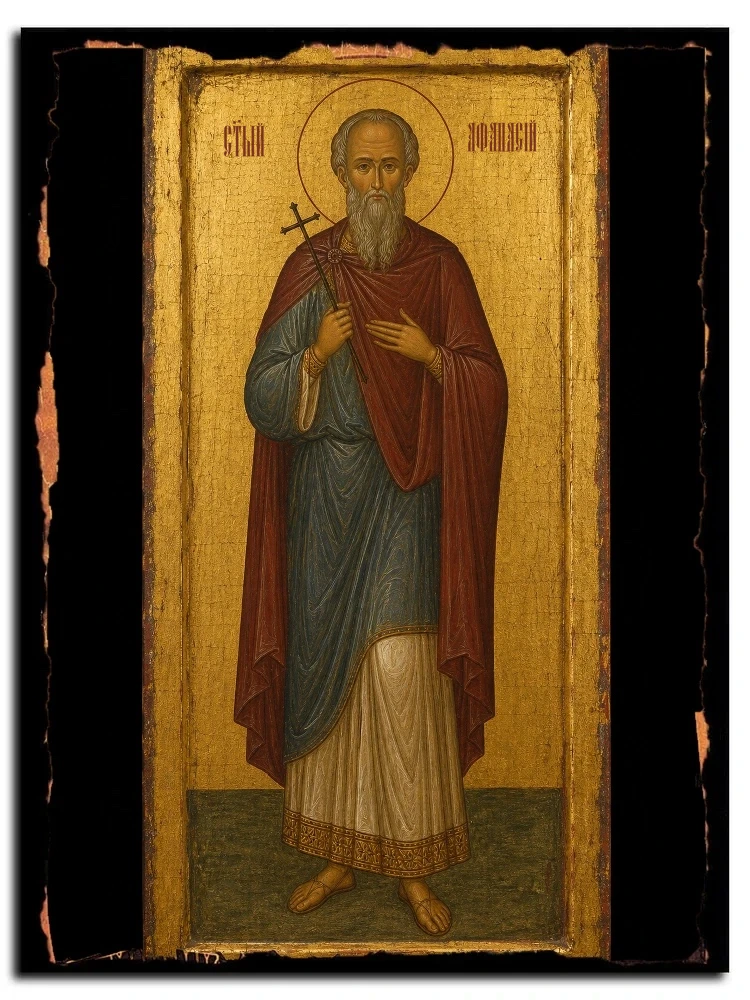Афанасий Жуланов, мученик — икона на дереве ручной работы