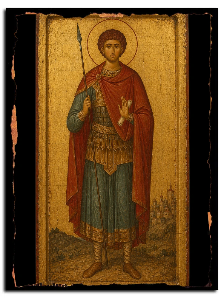 Аврамий (Авраамий) Болгарский, Владимирский, мученик — икона на дереве ручной работы