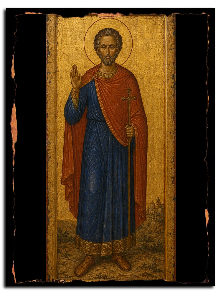 Азат Гадиабский (Персидский), мученик — икона на дереве ручной работы