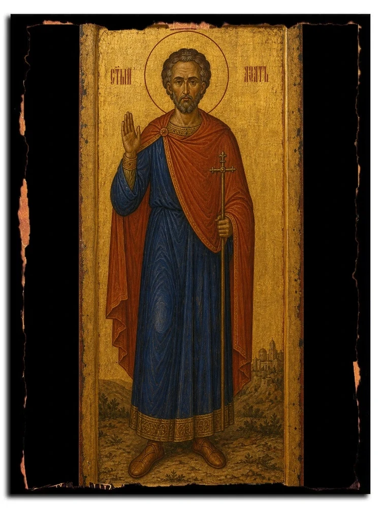 Азат Гадиабский (Персидский), мученик — икона на дереве ручной работы