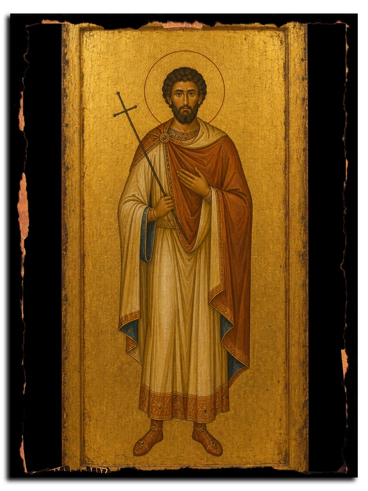 Каллиник Кесарийский (Вифинский), мученик — икона на дереве ручной работы