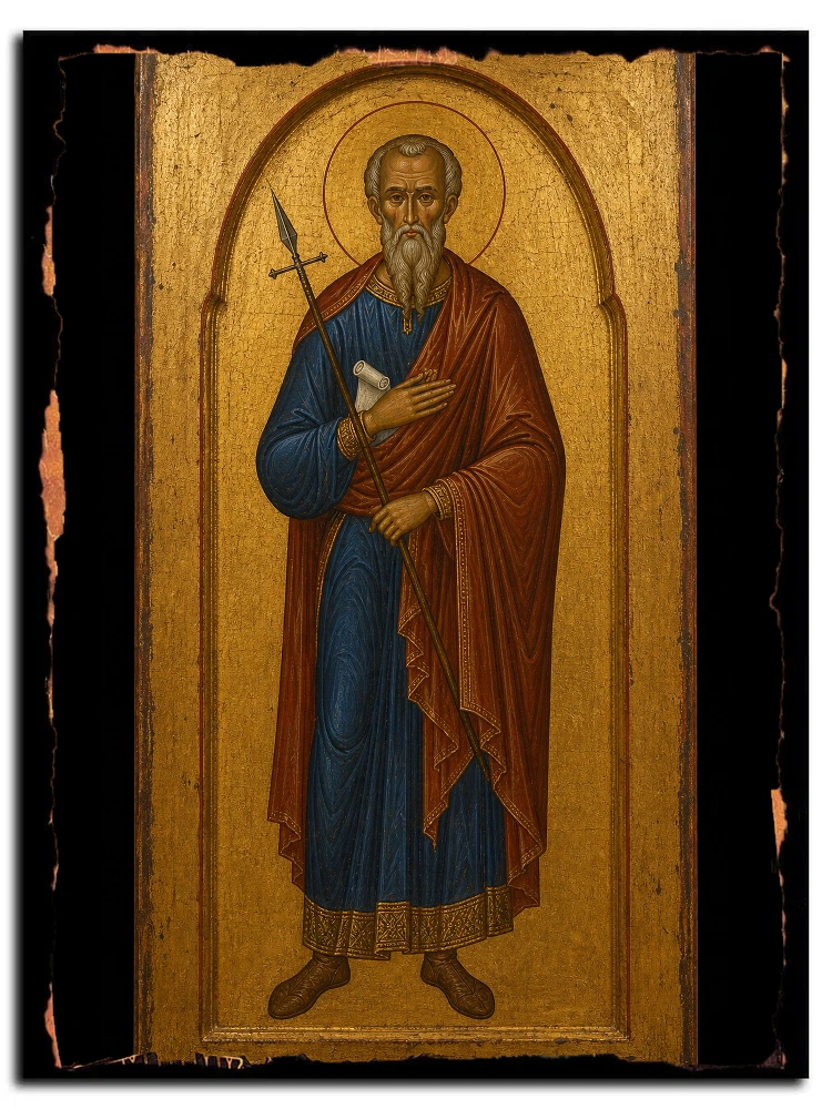 Лупп Солунский (Фессалоникийский), мученик — икона на дереве ручной работы
