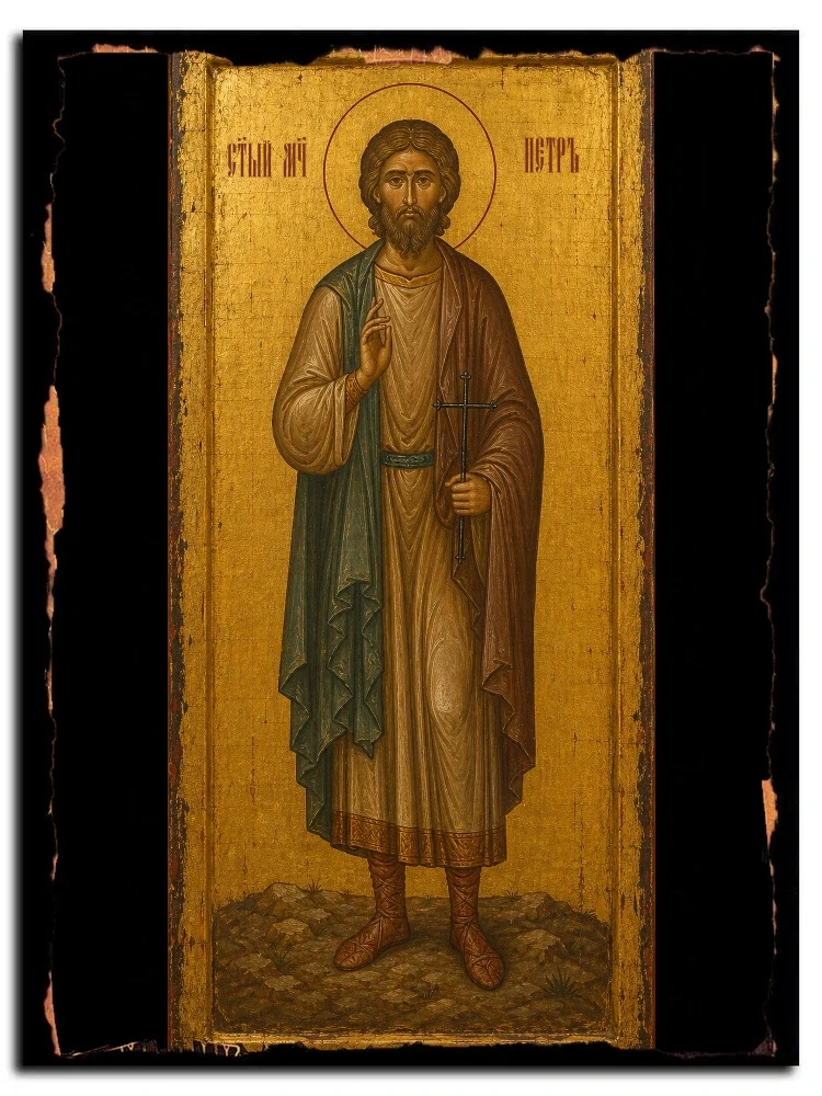 Пётр Авессаломит, мученик — икона на дереве ручной работы