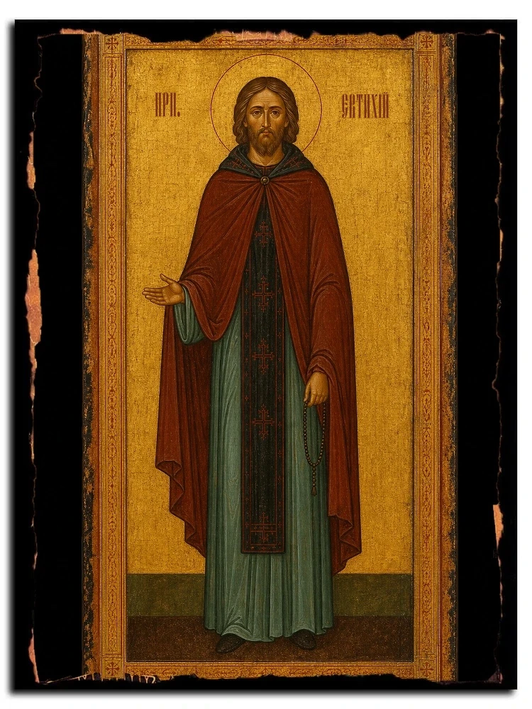 Евтихий (Диденко), преподобномученик — икона на дереве ручной работы