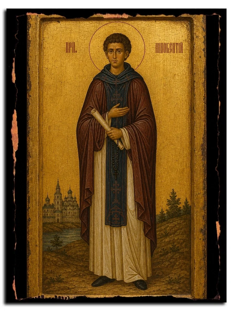 Иннокентий (Беда), архимандрит, преподобномученик — икона на дереве ручной работы