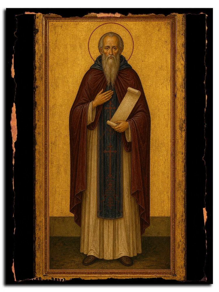 Анатолий II Оптинский (Потапов), преподобный — икона на дереве ручной работы