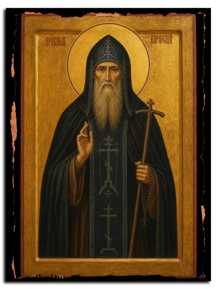 Парфений (Краснопевцев), Киевский, иеросхимонах, преподобный — икона на дереве ручной работы