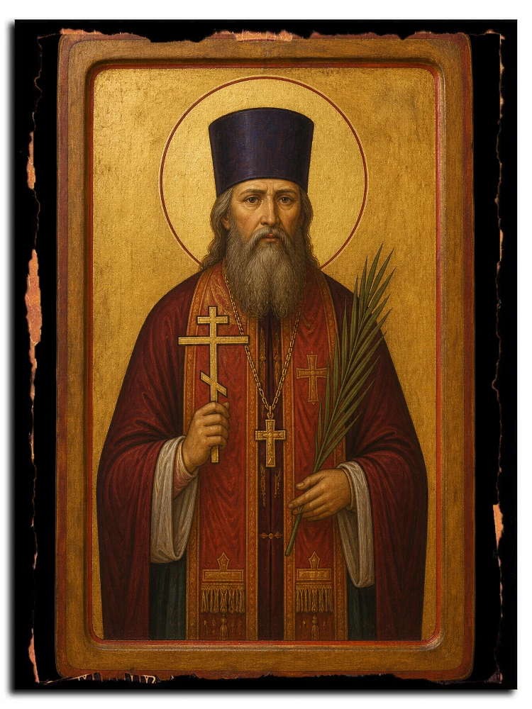 Амфилохий (Скворцов), Красноярский, священномученик — икона на дереве ручной работы