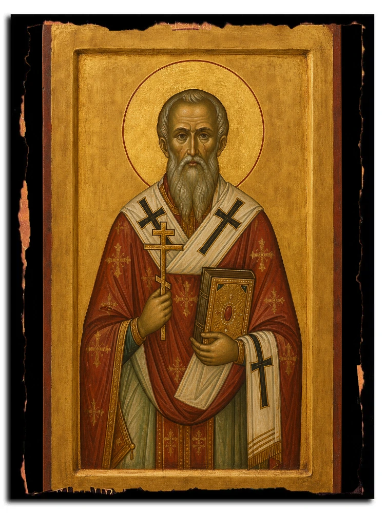 Флегонт Понгильский, пресвитер, священномученик — икона на дереве ручной работы