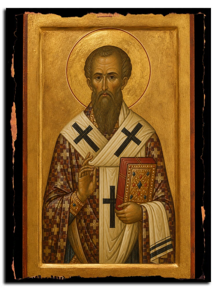 Мефодий Патарский, Олимпийский, епископ, священномученик — икона на дереве ручной работы