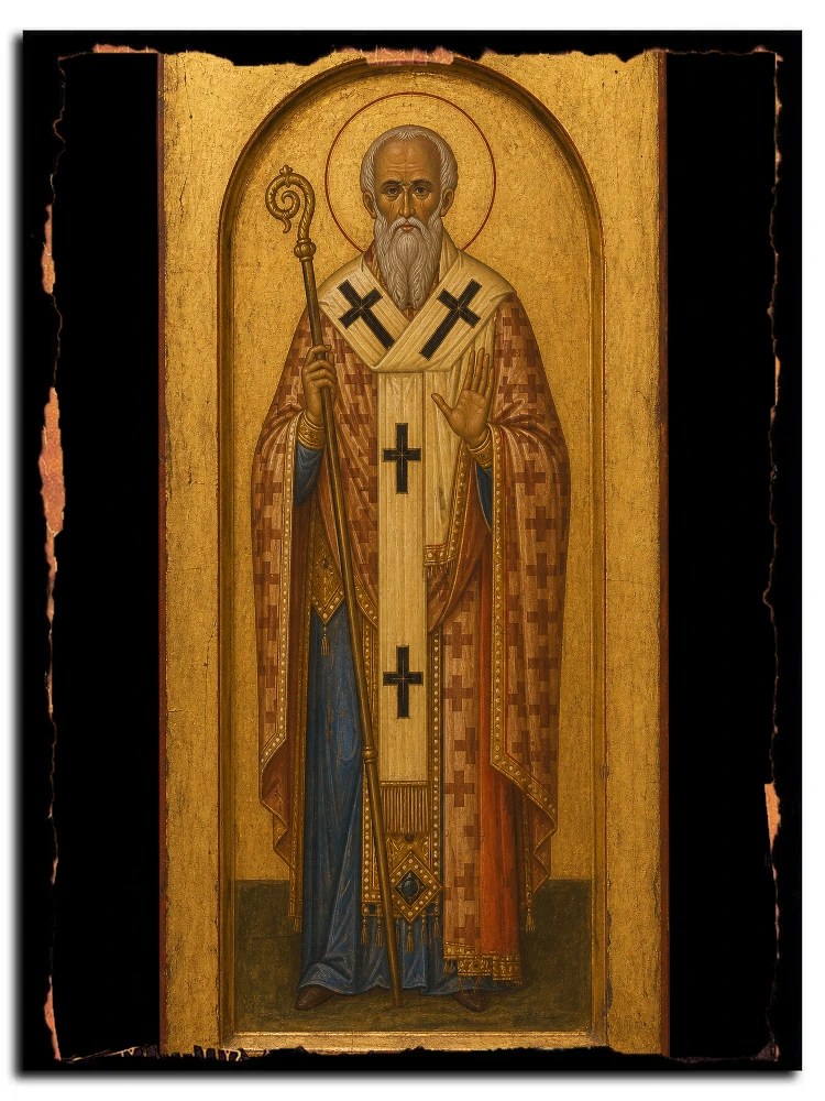 Евстафий, епископ Кийский (Вифинский), святитель — икона на дереве ручной работы