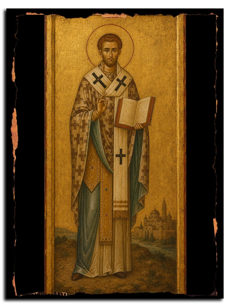 Иоаким (Пани), патриарх Александрийский, святитель — икона на дереве ручной работы