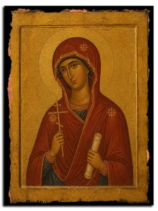 Мученица Агриппина — икона на дереве