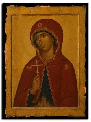 Мученица Алла Готфская — икона на дереве