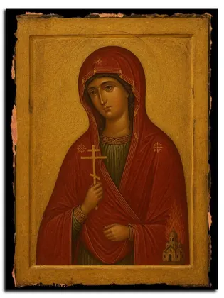 Мученица Лариса Готфская — икона на дереве