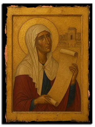 Праведная Анна Пророчица — икона на дереве
