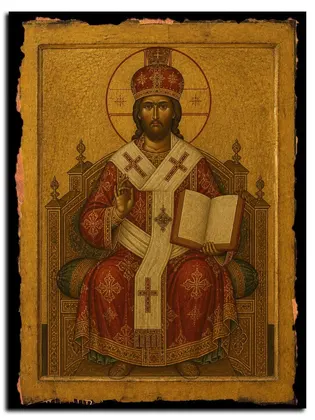 Спас Великий Архиерей — икона на дереве